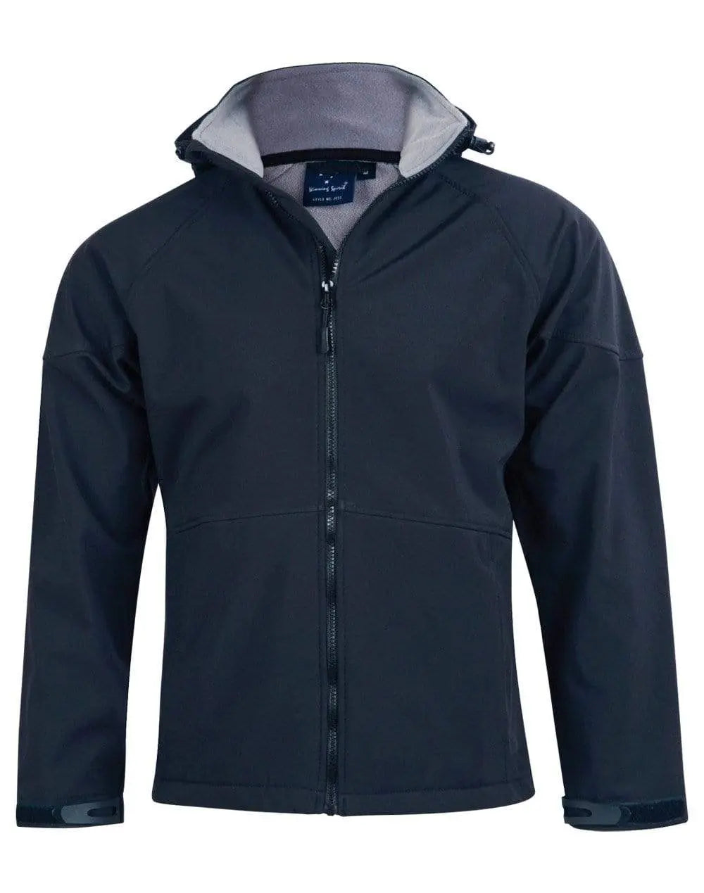 Winning Spirit Aspen Softshell Hood Jacket Kids' Jk33k Casual Wear Winning Spirit Navy/Charcoal 6K